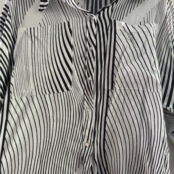 Mango Swirl Print Button Down Shirt - Picture 4 of 5